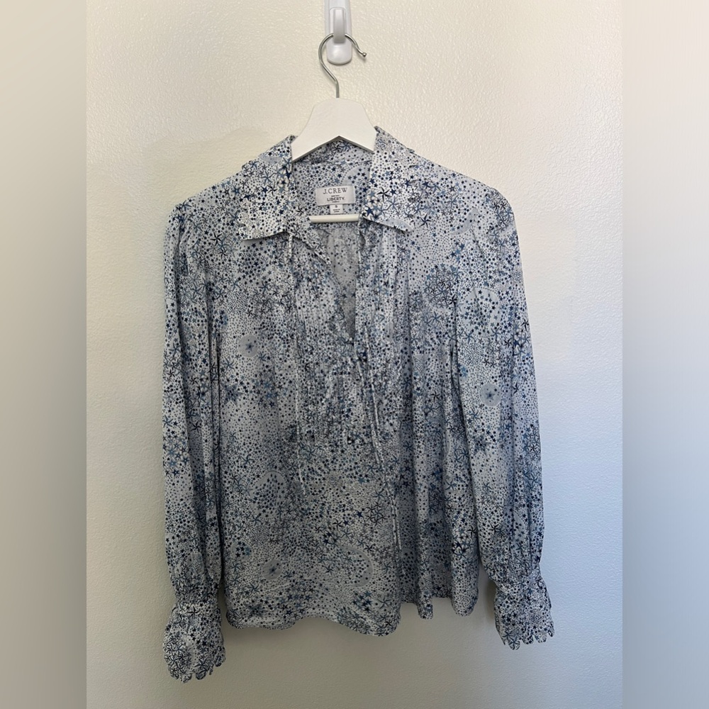 Blue J.Crew blouse - Medium